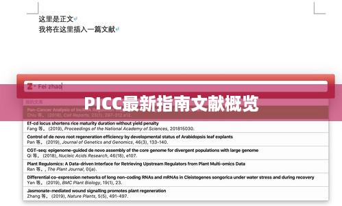 PICC最新指南文献概览