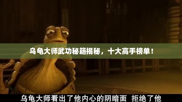 乌龟大师武功秘籍揭秘，十大高手榜单！