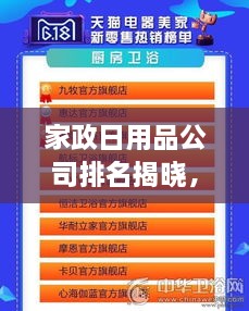 家政日用品公司排名揭晓，行业领军者榜单大揭秘！
