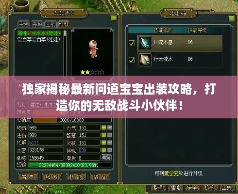 独家揭秘最新问道宝宝出装攻略，打造你的无敌战斗小伙伴！