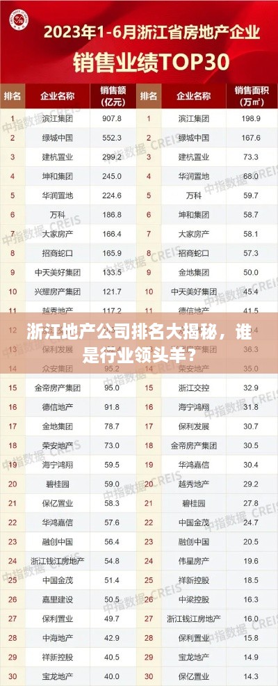 浙江地产公司排名大揭秘，谁是行业领头羊？
