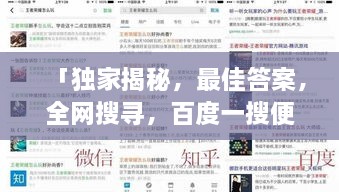 「独家揭秘，最佳答案，全网搜寻，百度一搜便知！」