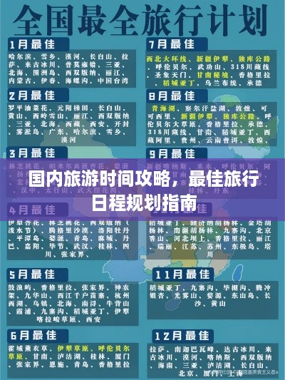 国内旅游时间攻略，最佳旅行日程规划指南