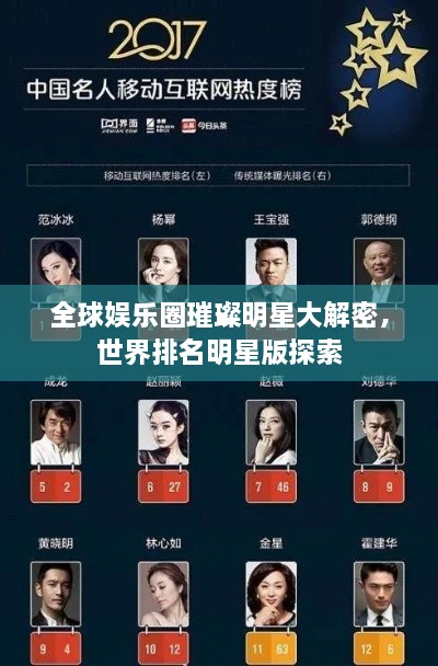 全球娱乐圈璀璨明星大解密，世界排名明星版探索