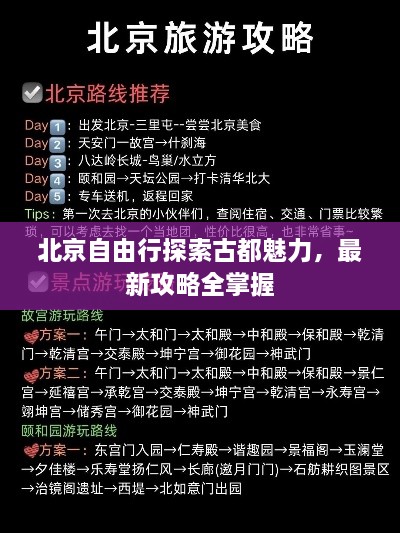 北京自由行探索古都魅力，最新攻略全掌握