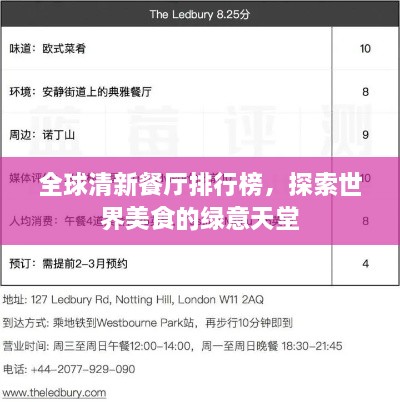 全球清新餐厅排行榜，探索世界美食的绿意天堂