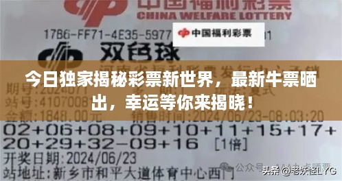 今日独家揭秘彩票新世界，最新牛票晒出，幸运等你来揭晓！