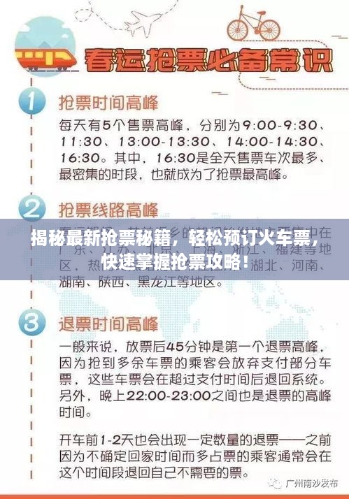 揭秘最新抢票秘籍，轻松预订火车票，快速掌握抢票攻略！
